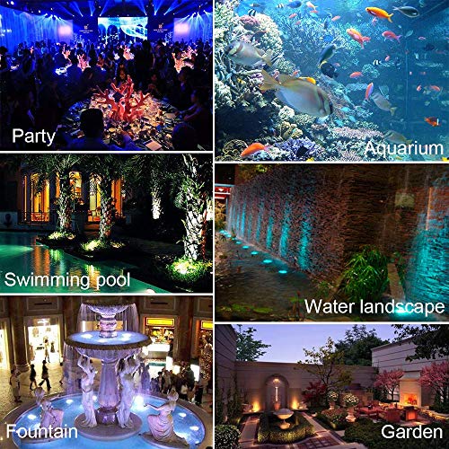 GZKANFUL Pond Light, 36 LED IP68 Waterproof Underwater Submersible...