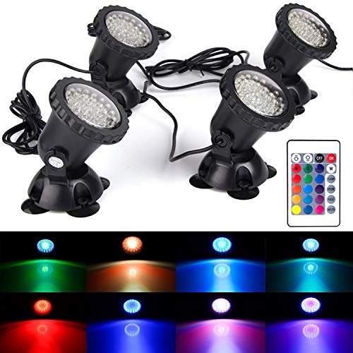 GZKANFUL Pond Light, 36 LED IP68 Waterproof Underwater Submersible...