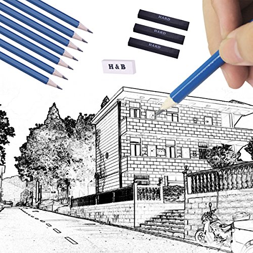 H & B Sketching Pencils Set, 33-Piece Drawing Pencils and Sketch K...