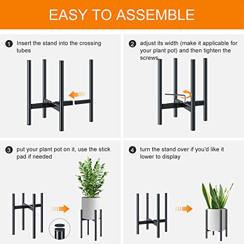 Adjustable Plant Stand, Metal Plant Stand Indoor Fits for Width 8-...