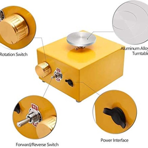 with 2 Mini Turntable Pottery Wheel Machine, Electric Pottery Whee...