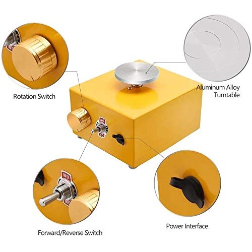 with 2 Mini Turntable Pottery Wheel Machine, Electric Pottery Whee...