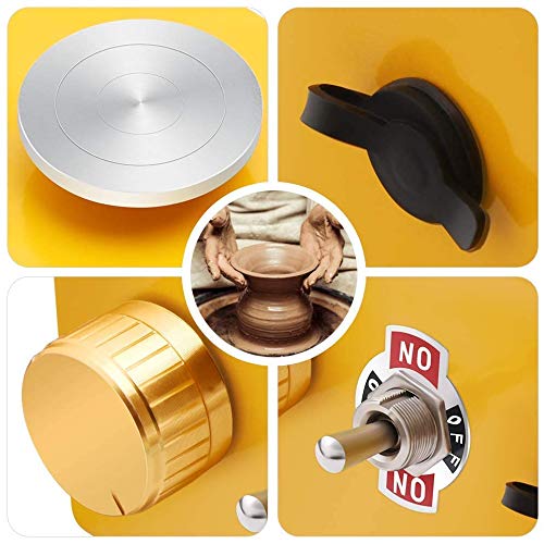 with 2 Mini Turntable Pottery Wheel Machine, Electric Pottery Whee...