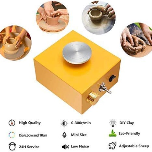 with 2 Mini Turntable Pottery Wheel Machine, Electric Pottery Whee...
