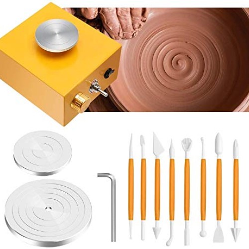 with 2 Mini Turntable Pottery Wheel Machine, Electric Pottery Whee...