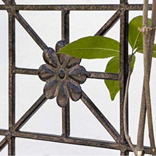 H Potter 5.5 Foot Tall Garden Flower Trellis Wrought Iron Heavy Sc...
