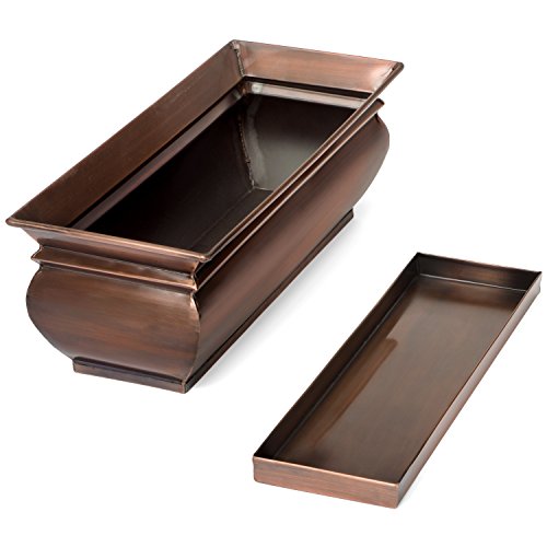 H Potter Herb Planter Pots Succulent Window Box Rectangular Indoor...