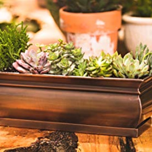 H Potter Herb Planter Pots Succulent Window Box Rectangular Indoor...