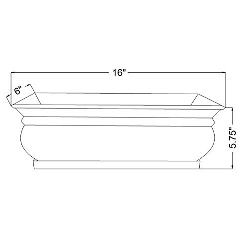 H Potter Herb Planter Pots Succulent Window Box Rectangular Indoor...