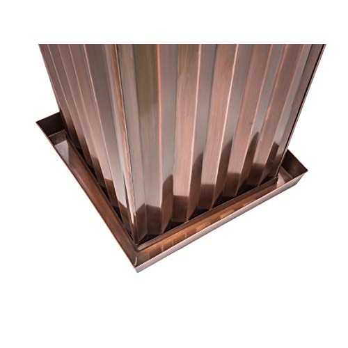 H Potter Patio Deck Flower Ribbed Garden Planter Antique Copper Fi...