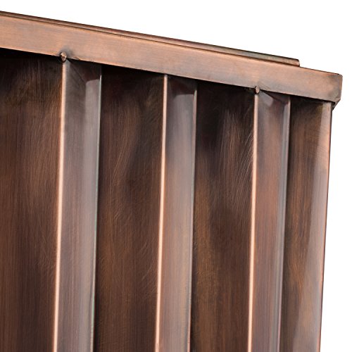 H Potter Patio Deck Flower Ribbed Garden Planter Antique Copper Fi...