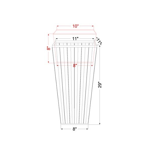 H Potter Patio Deck Flower Ribbed Garden Planter Antique Copper Fi...