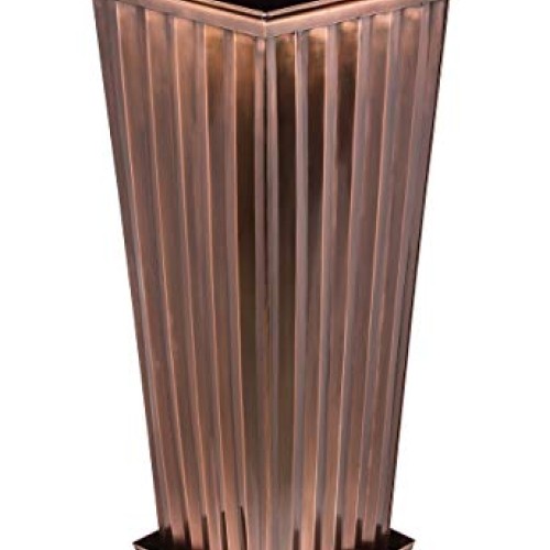 H Potter Patio Deck Flower Ribbed Garden Planter Antique Copper Fi...