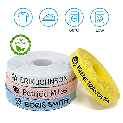 100 Personalized Iron-on Fabric Labels to Mark Your Clothes with I...