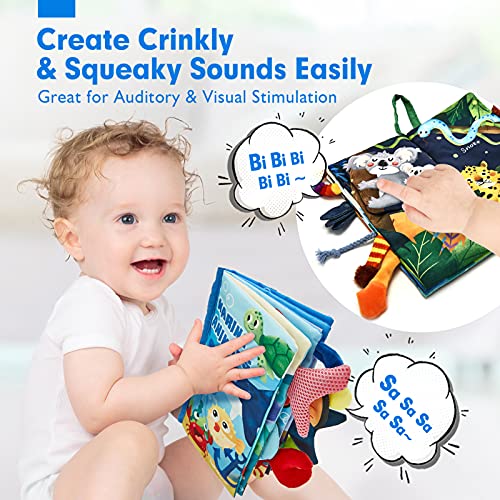 Baby Books 0-6 Months 2PCS Baby Toys 6 to 12 Months Touch Feel Fir...