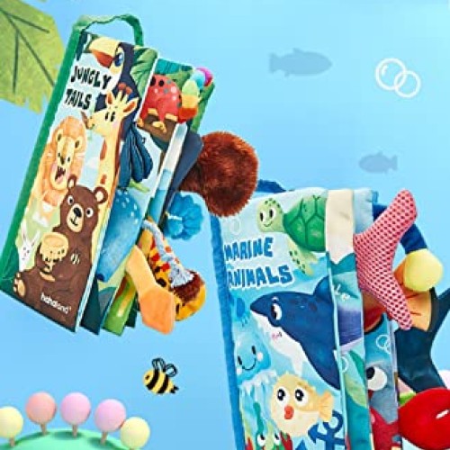 Baby Books 0-6 Months 2PCS Baby Toys 6 to 12 Months Touch Feel Fir...