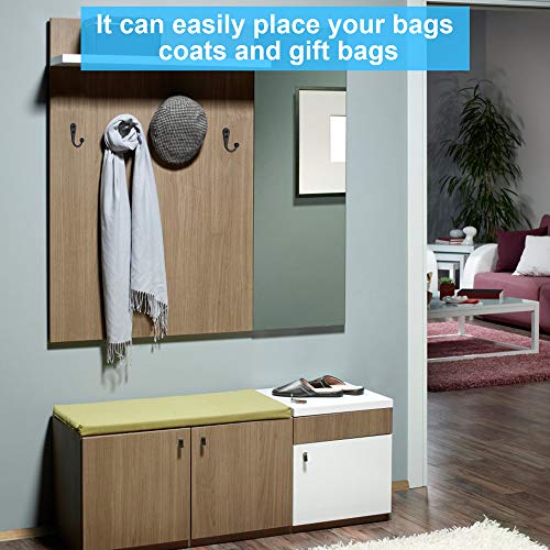 HAHAYOO 10 PCS Coat Hooks Wall Mounted, Premium Black Heavy Duty M...