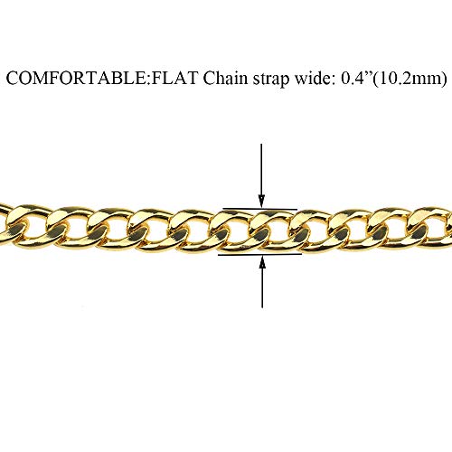 HAHIYO Purse Chain Strap Length 43.3 inches Yellow Gold for Should...
