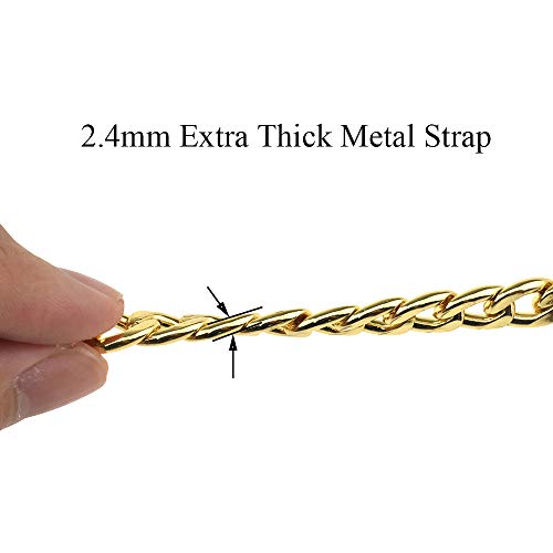 HAHIYO Purse Chain Strap Length 43.3 inches Yellow Gold for Should...