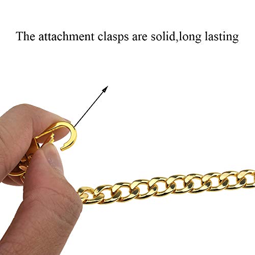HAHIYO Purse Chain Strap Length 43.3 inches Yellow Gold for Should...