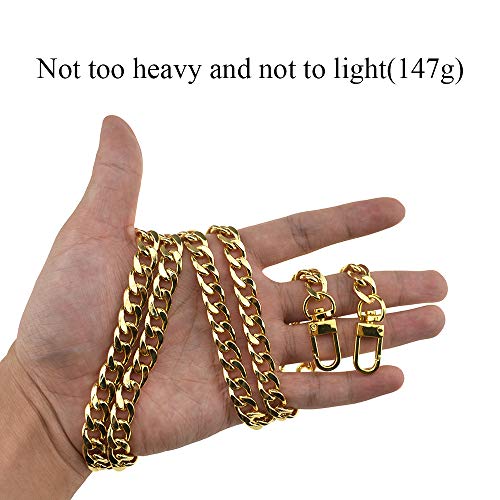 HAHIYO Purse Chain Strap Length 43.3 inches Yellow Gold for Should...