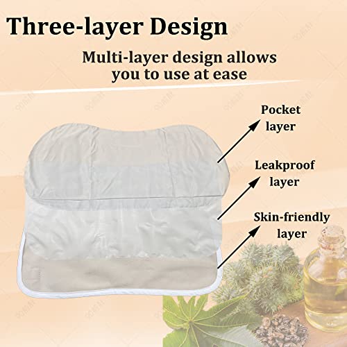 Castor Oil Pack Wrap-Reusable Organic Castor Oil Compress Pad for ...
