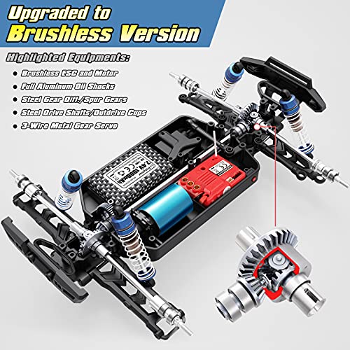 HAIBOXING 1/18 Scale Brushless Fast RC Cars 18859A, 4WD Off-Road R...