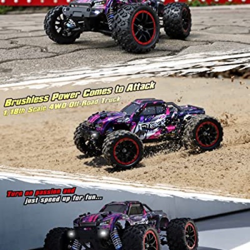 HAIBOXING 1/18 Scale Brushless Fast RC Cars 18859A, 4WD Off-Road R...