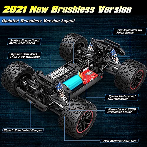 HAIBOXING 1/18 Scale Brushless Fast RC Cars 18859A, 4WD Off-Road R...