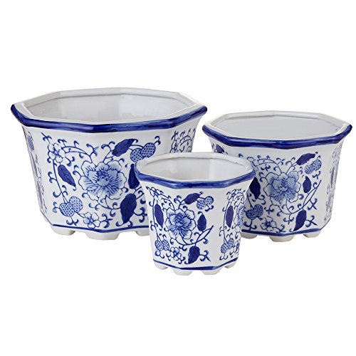 Ceramic Flower Pots, White Ceramic Planter Plant Pots Indoor Decor...