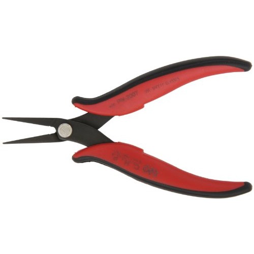 Hakko CHP PN-2007 Long-Nose Pliers, Flat Nose, Flat Outside Edge, ...