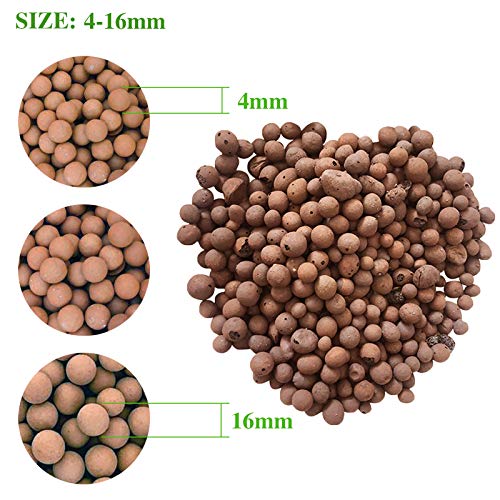 Halatool 2 LBS Organic Clay Pebbles- 4mm-16mm 100% Natural Expande...