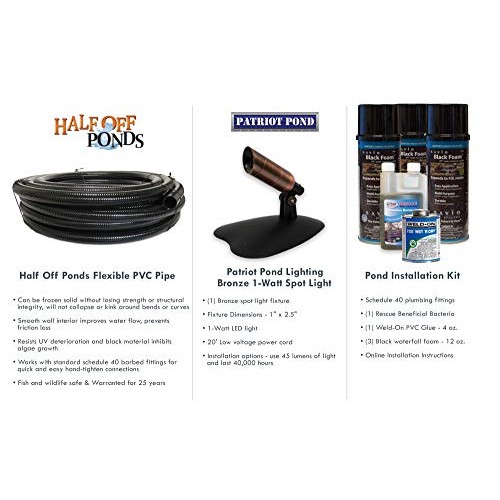 HALF OFF PONDS - LC2-5200 Complete Water Garden & Pond Kit with 20...