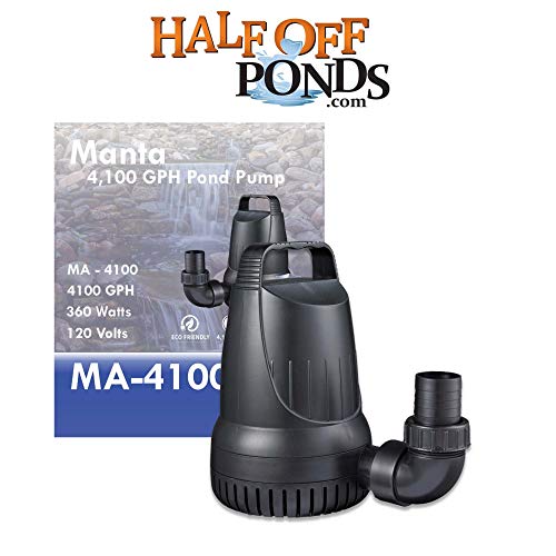 HALF OFF PONDS Manta 4,100 GPH Magnetic Drive Submersible Pump – U...