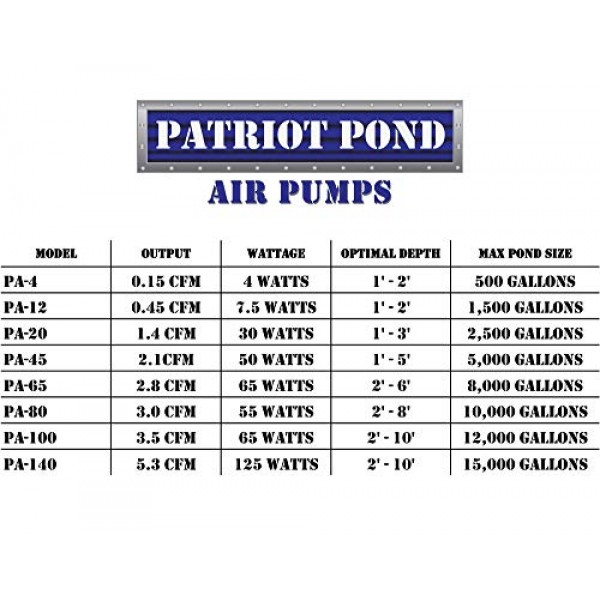 HALF OFF PONDS Patriot Pond 2.8 Cubic Feet Per Minute Subsurface A...