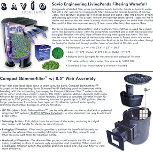 HALF OFF PONDS Savio Signature 3000 with UV Complete Water Garden ...