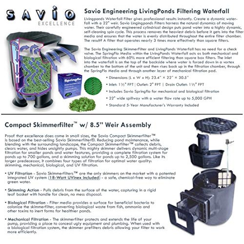 HALF OFF PONDS Savio Signature 3000 with UV Complete Water Garden ...