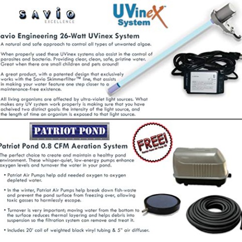 HALF OFF PONDS Savio Signature Series with UV Water Garden and Pon...
