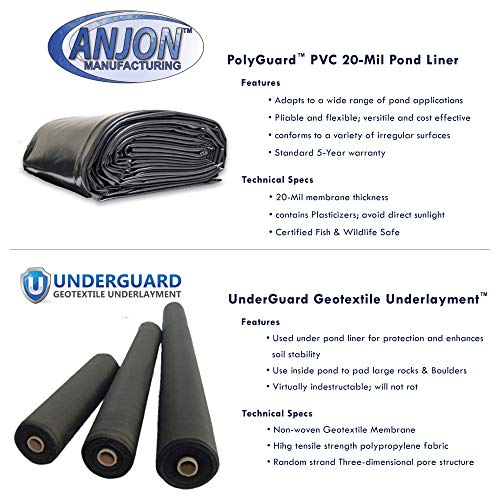 Simply Ponds 2100 Water Garden and Pond Kit with 10 Foot x 15 Foot...