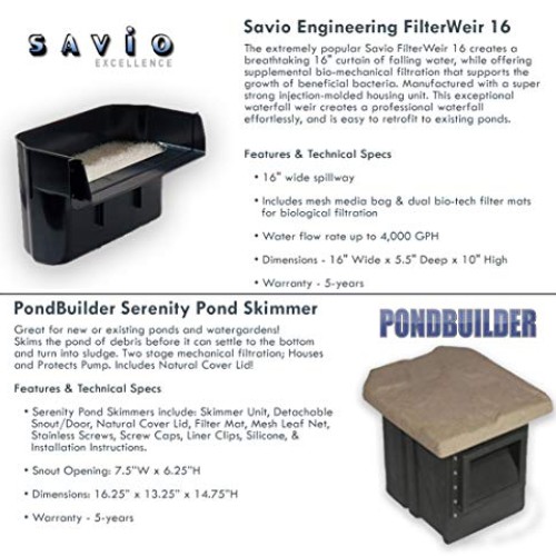 Simply Ponds 2100 Water Garden and Pond Kit with 10 Foot x 15 Foot...