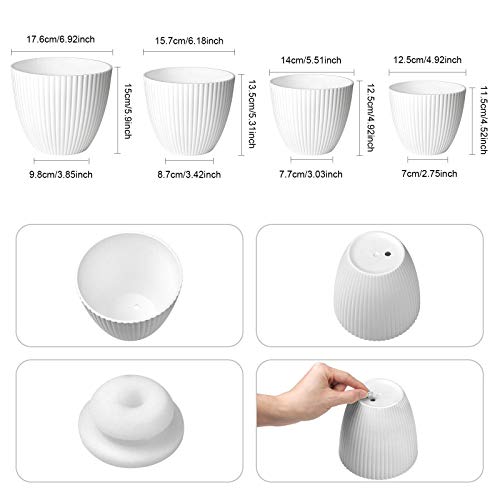 9 Pack Planters Indoor Plants Pots, Haliluya Heavy Duty 6 Pack x 7...