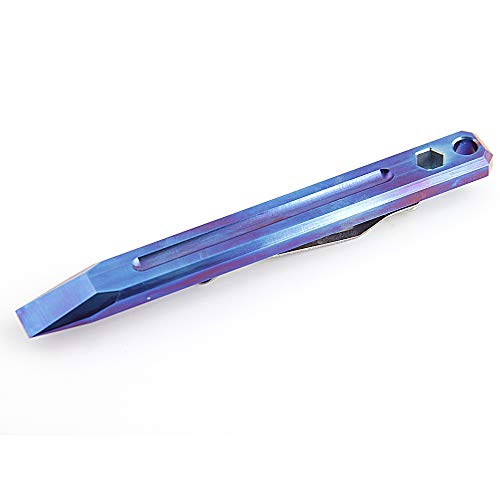 Titanium Pry Bar EDC Multi Function Wrench Pocket Tool with Clip L...