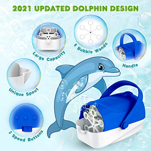 Hamdol Bubble Machine, Automatic Bubble Blower, Portable Bubble Ma...