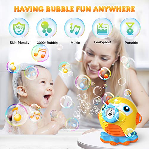 Hamdol Bubble Machine Blower for Toddlers, Octopus Auto Bubble Mak...