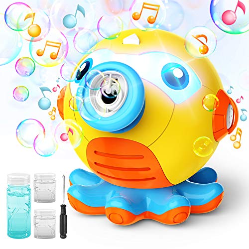 Hamdol Bubble Machine Blower for Toddlers, Octopus Auto Bubble Mak...