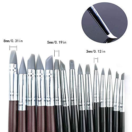 Hamineler 20Pcs Silicone Clay Sculpting Tool Clay Shaping Modeling...