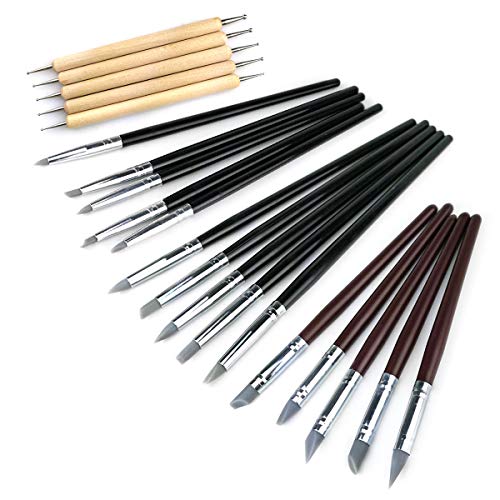 Hamineler 20Pcs Silicone Clay Sculpting Tool Clay Shaping Modeling...