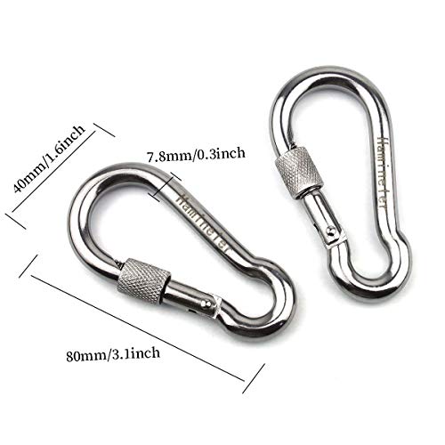 Hamineler 2Pcs M8 304 Stainless Steel Swivel Ring Double Ended Swi...