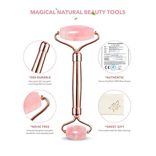 HANABEE Authentic Jade Roller for Face Gua Sha Facial Tools Face R...