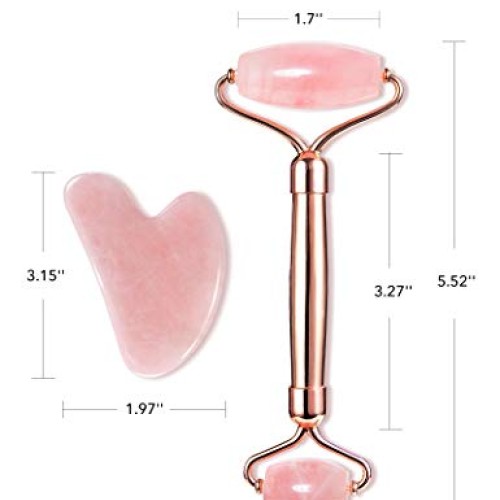 HANABEE Authentic Jade Roller for Face Gua Sha Facial Tools Face R...